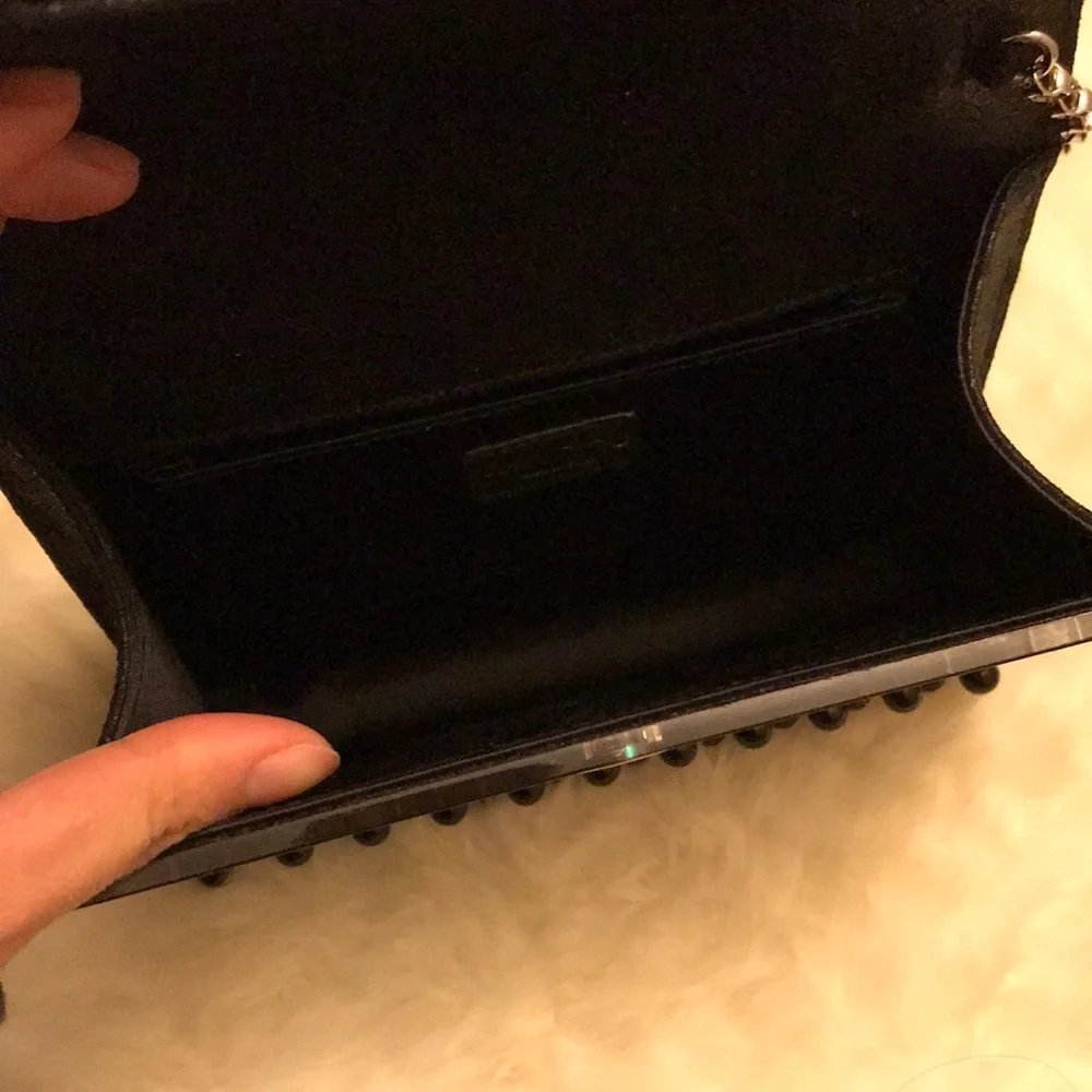 Jimmy Choo Black Studded Clutch